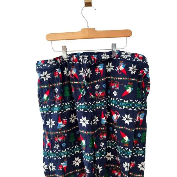 Hanna Andersson Holiday Christmas Adult Unisex Pajama Lounge Pants Gnome XL - Picture 2 of 6